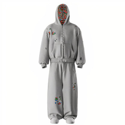 Double Layer Floral Tracksuit